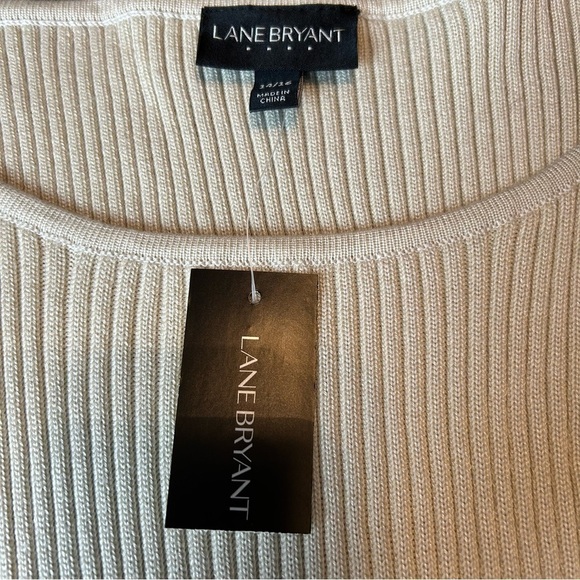 Lane Bryant NWT Ribbed Long Bell Sleeve Pullover Sweater Top - Picture 9 of 13